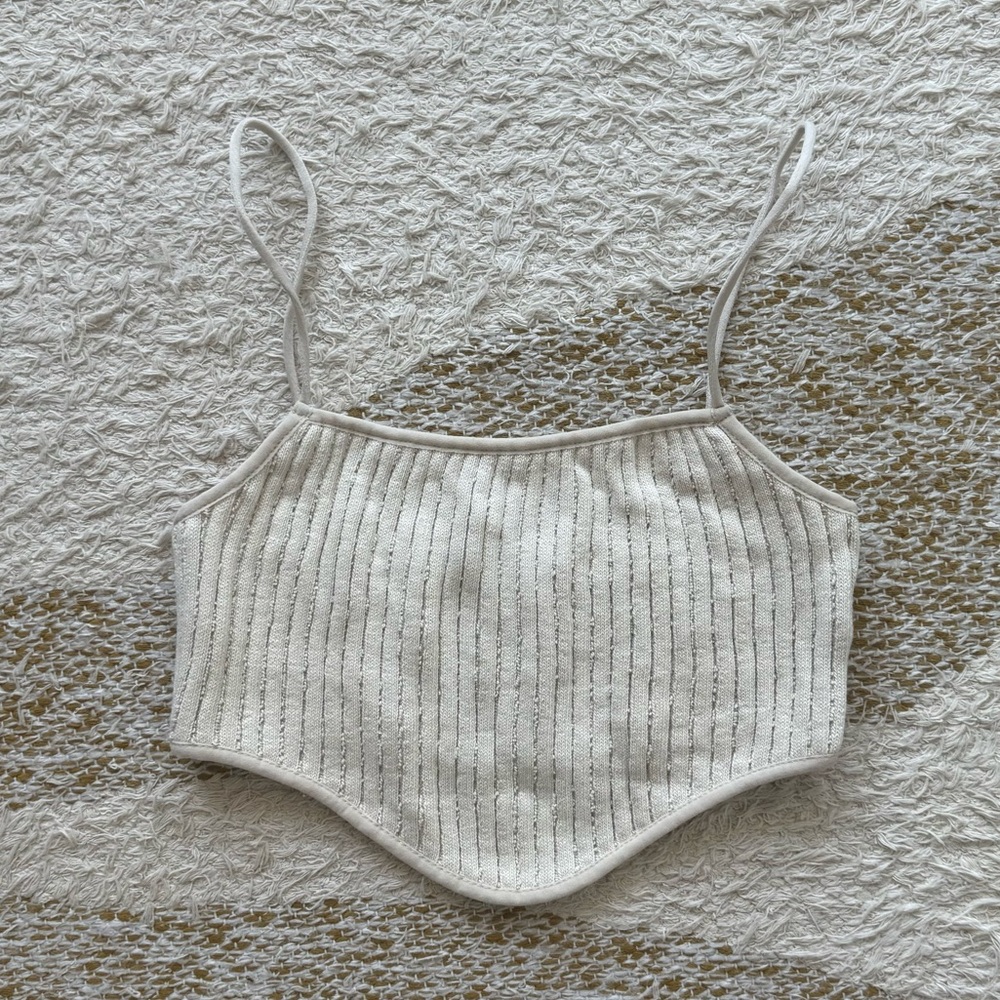 Zara Cream Knit Crop Top